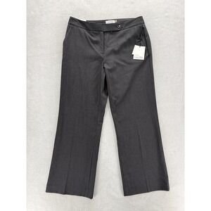 Calvin Klein Classic Fit Dress Pants Womens 12P Gray Straight Leg Stretch Career